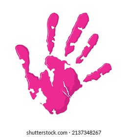 hand print color icon isolated