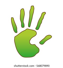 hand print icon image vector illustration design 
