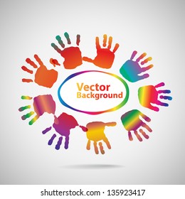 Hand Print icon, vector illustration
