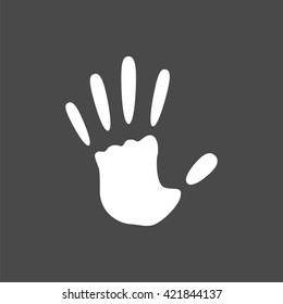 Hand Print Icon Vector Hand Print Stock Vector (Royalty Free) 421844137 ...