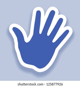 Hand Print Paper Effect, Web Icon