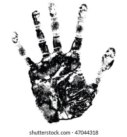 Hand print, scalable to any size without any loss of resolution