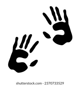 hand print silhouette icon vector design