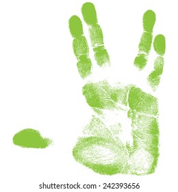 hand print sketch - vector