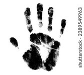 Hand print symbol icon. Vector illustration