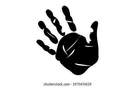 Hand - Hand  Print Vector And Clip Art