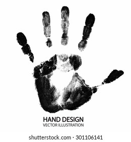 Hand print. Vector illustration