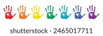 hand printing color vector illustration