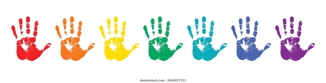 hand printing color vector illustration