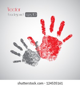 Hand prints on background - Vector illustration Eps10, Graphic Design