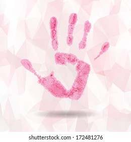 Hand prints on background - Vector illustration Eps10, Graphic Design