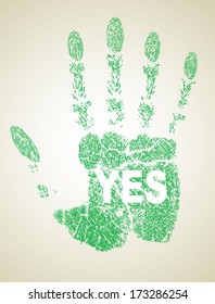 hand prints Yes