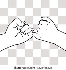señal de vector de promesa de mano con transparente