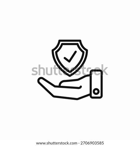 hand protecting verified icon sign vector
