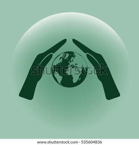 Hand protecting water stock vector