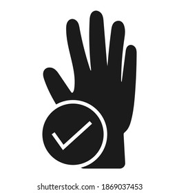 hand protection flat icon with gloves concept for apps or websites