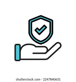 Hand Protection Icon Vector Illustration