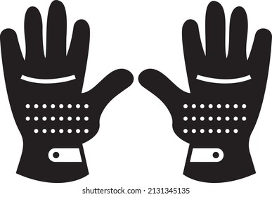 Hand protection Sports Mitten Vector Icon Design, Club and Ball sport Symbol, Golfers Equipment Stock illustration, Golf Player Gloves Concept