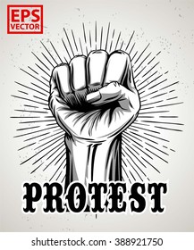 HAND PROTEST OR VECTOR ICON