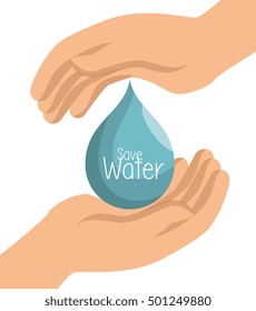 hand prtotected save water symbol