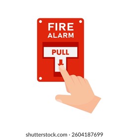 Hand pulling fire alarm switch for emergency fire break out