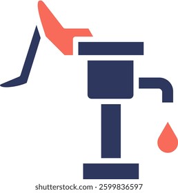 Hand Pump Icon Element For Design And Vector