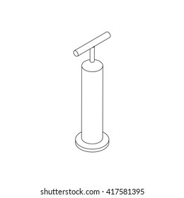 Hand pump icon, isometric 3d style
