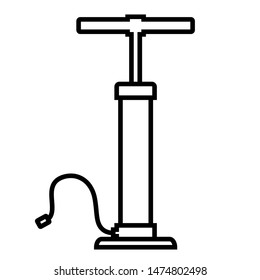 Hand pump line icon, logo isolated on white background
