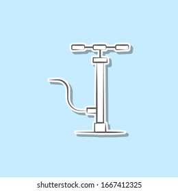 Handpumpe Aufkleber Symbol. Einfache dünne Linie, Vektorillustration von Web-Icons für i und ux, Website oder mobile Applikationen
