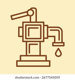 Hand Pump trendy gut aussehendes Design nützliche kreative Vektor Illustration Kunst bunter Hintergrund.eps