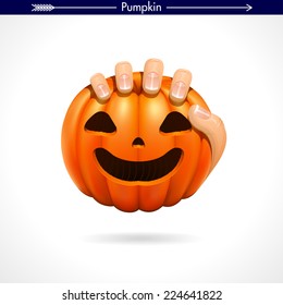 Hand Pumpkin Face 3/3