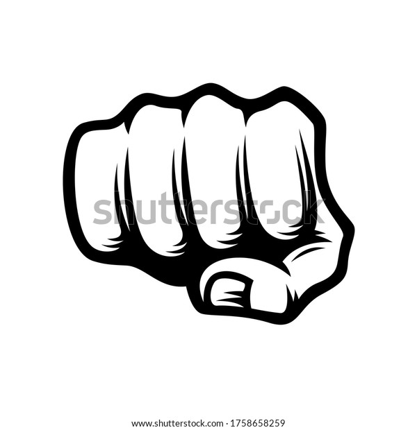 hand punch fist illustration. vector