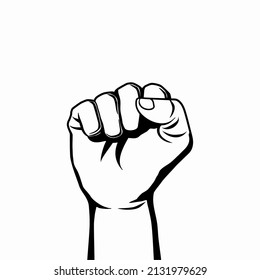Hand-Hand-Aufstell-Gesture-Vektorgrafik-Schwarz-Farbe einzeln auf Weiß