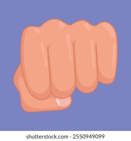 Hand Punch icon vector. Fist Punch illustration. human hand punch knuckle