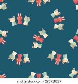 hand puppet flat icon,eps10 seamless pattern background