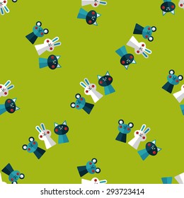 hand puppet flat icon,eps10 seamless pattern background