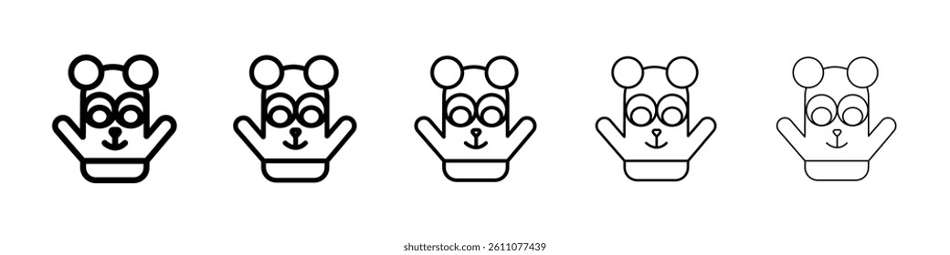 Hand puppet icon Symbol mark in Outline style