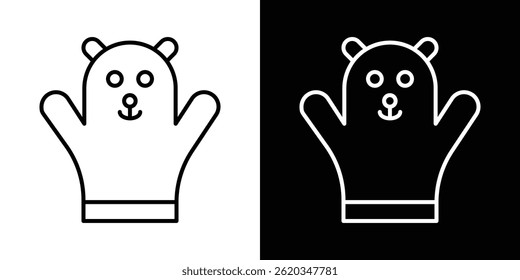 Hand puppet icon vector for web and mobile app. Symbol isolated.