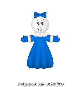 Hand puppet with smiling face 