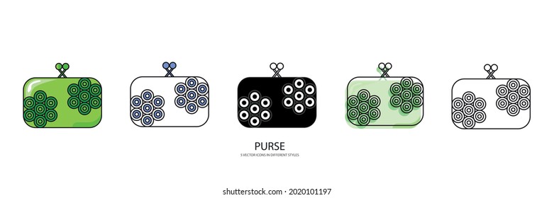 hand purse vector type icon 