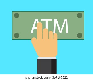 Hand push ATM banking.