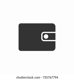 Hand put a coin into the wallet. Hand holding a wallet. Wallet Icon in trendy flat. Vector illustration.