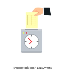 Icono de reloj de mano con tarjeta en tiempo. Imagen de cliente aislada en fondo blanco