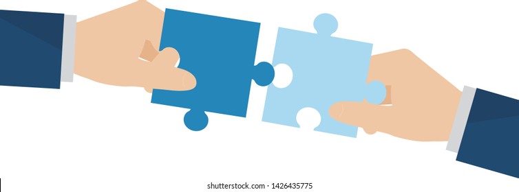 hand and puzzle image,vector illustration