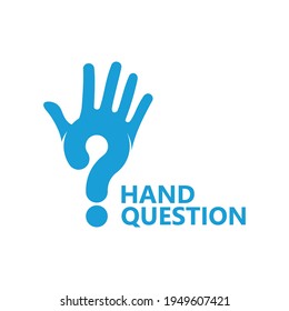 Hand question logo template design