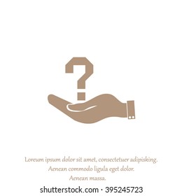 Hand and question mark