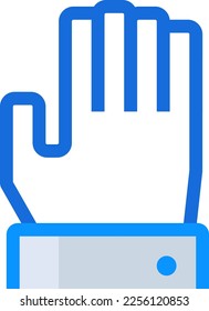 Hand Raise business people icon with blue duotone style. Human, people, vote, up, arm, election, flat. Vector illustration