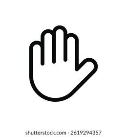Hand Raise icon. Stop symbol. Vector illustration.