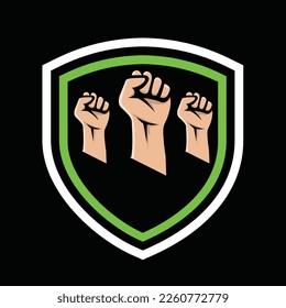 hand raise logo vector design