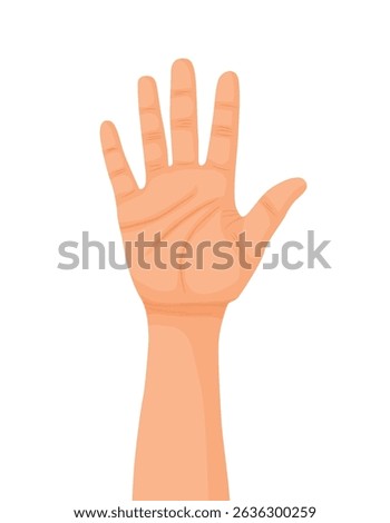 Hand raise up, open palm, asking question, voting, asking permission